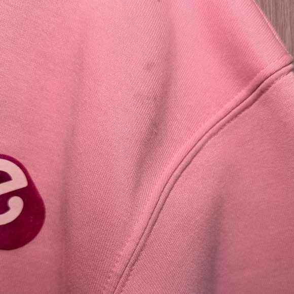 Mattel Juniors Barbie Pink Girls Zip Hoodie Metallic Print XL 15-17 - Picture 4 of 11